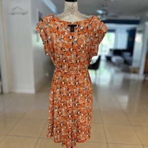 Apostrophe Orange Flutter Sleeve Sundress